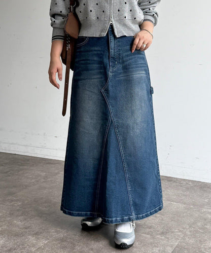 彈力工裝設計牛仔半身裙