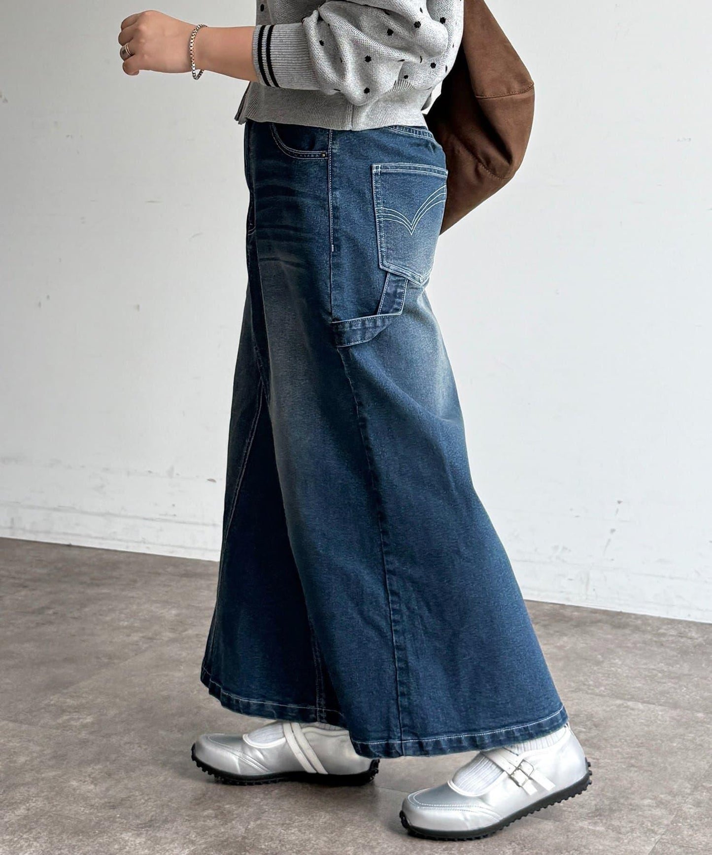 彈力工裝設計牛仔半身裙