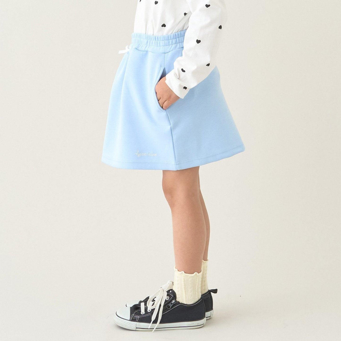校園適用 衛衣材質蓬鬆設計 內搭安全褲 半身裙