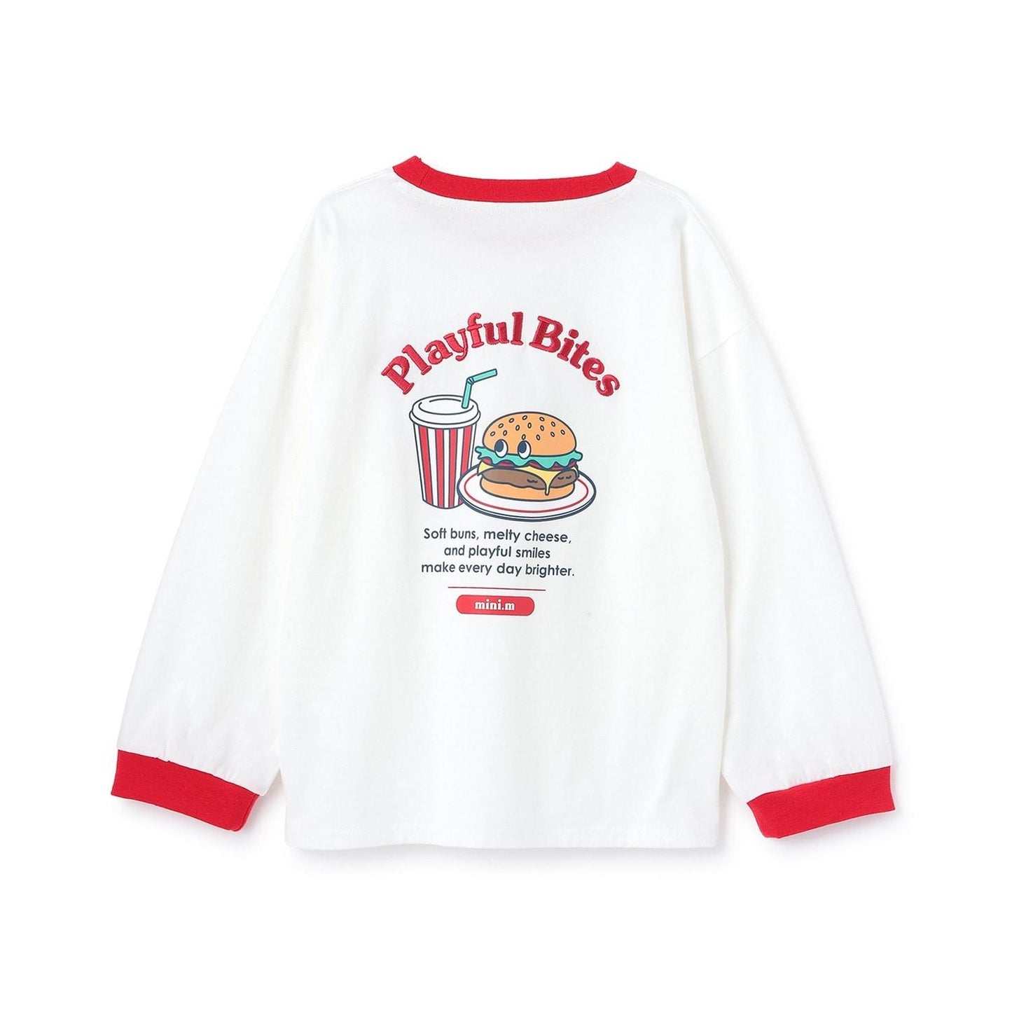 長袖 背部插畫印花 T恤