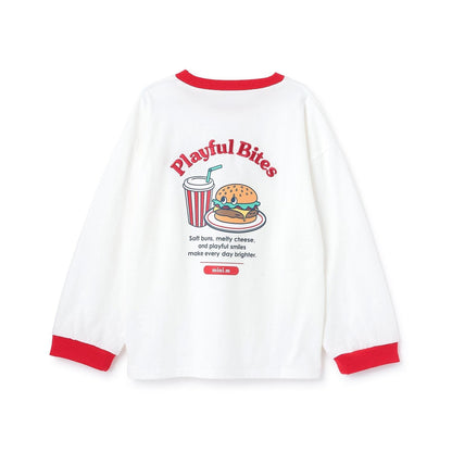 長袖 背部插畫印花 T恤