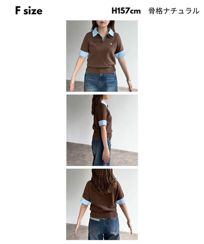 U.S. POLO ASSN. 假兩件短袖POLO衫