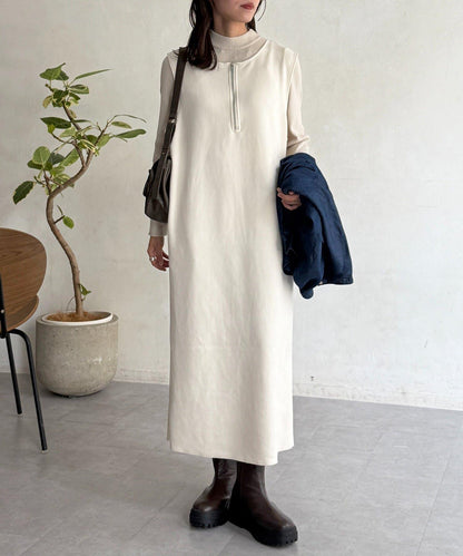 內搭套裝 仿麂皮 吊帶連衣裙