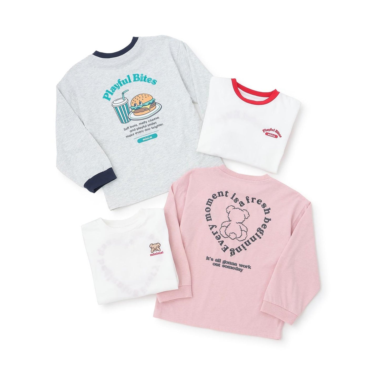 長袖 背部插畫印花 T恤