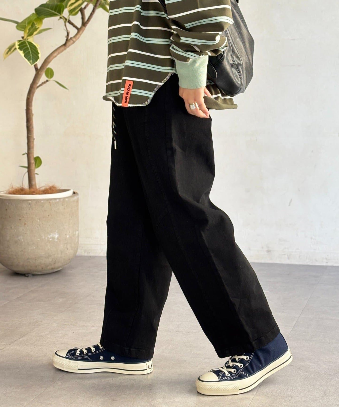 彈力繭型休閒褲