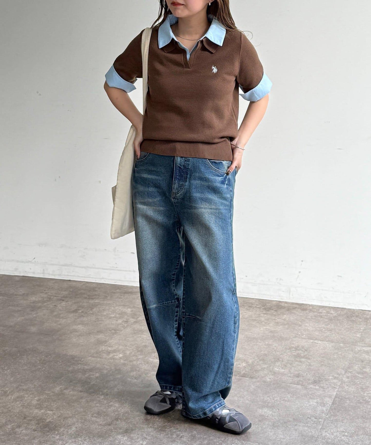 U.S. POLO ASSN. 假兩件短袖POLO衫