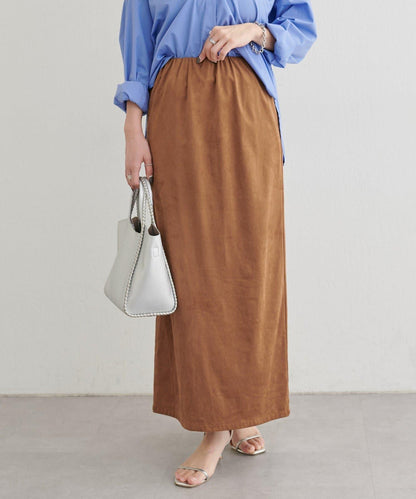 LARUTA 彈力麂皮半身裙