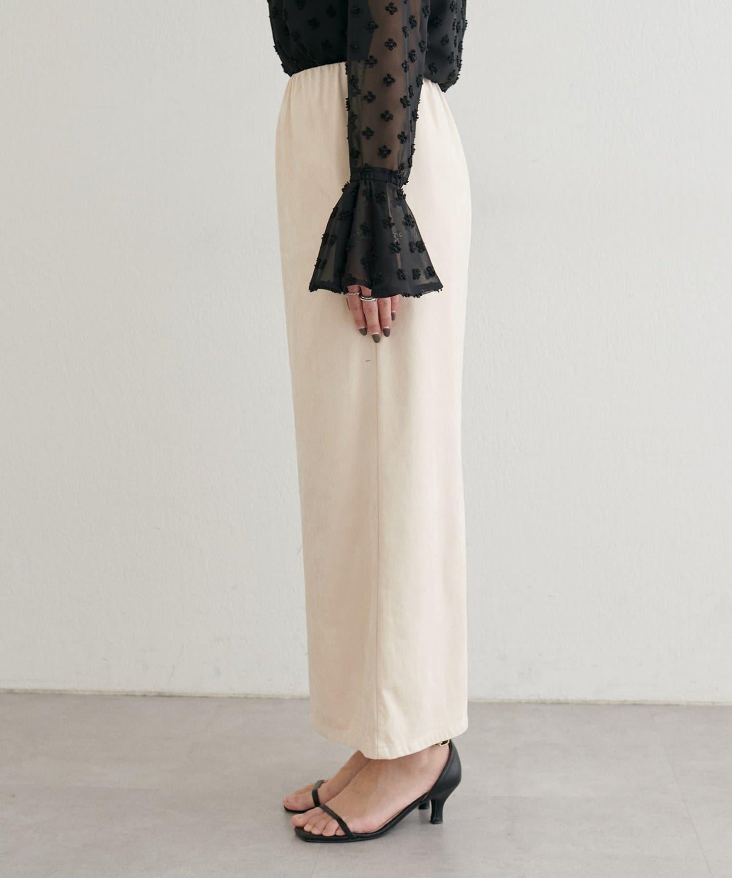 LARUTA 彈力麂皮半身裙