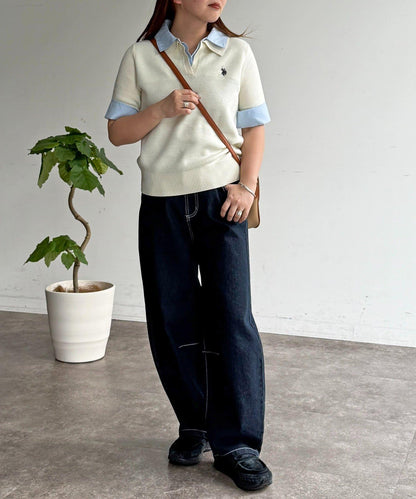 U.S. POLO ASSN. 假兩件短袖POLO衫