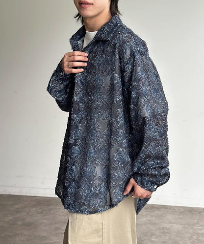 輕透提花全印花襯衫