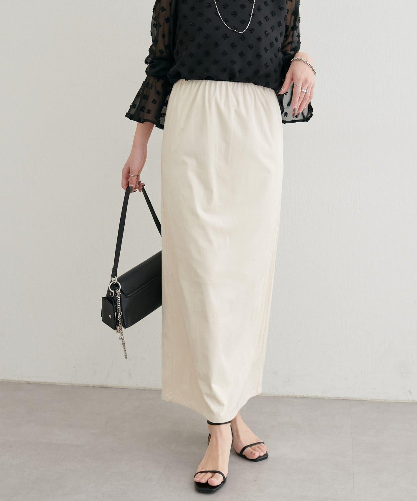 LARUTA 彈力麂皮半身裙