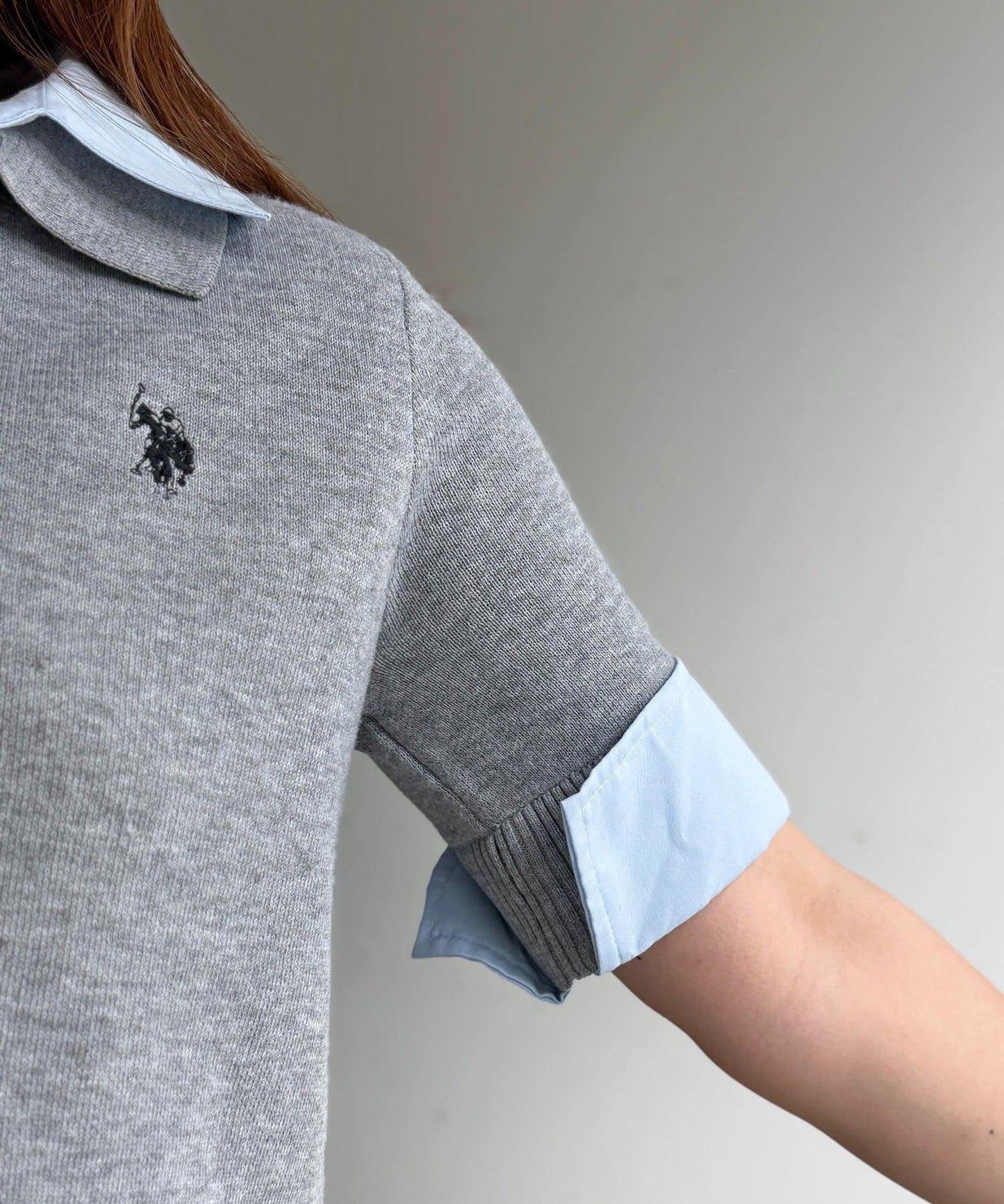 U.S. POLO ASSN. 假兩件短袖POLO衫