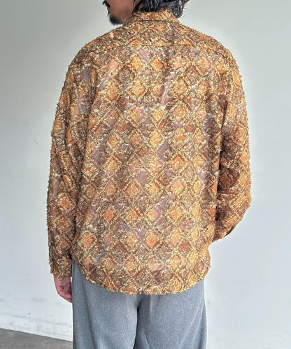 輕透提花全印花襯衫