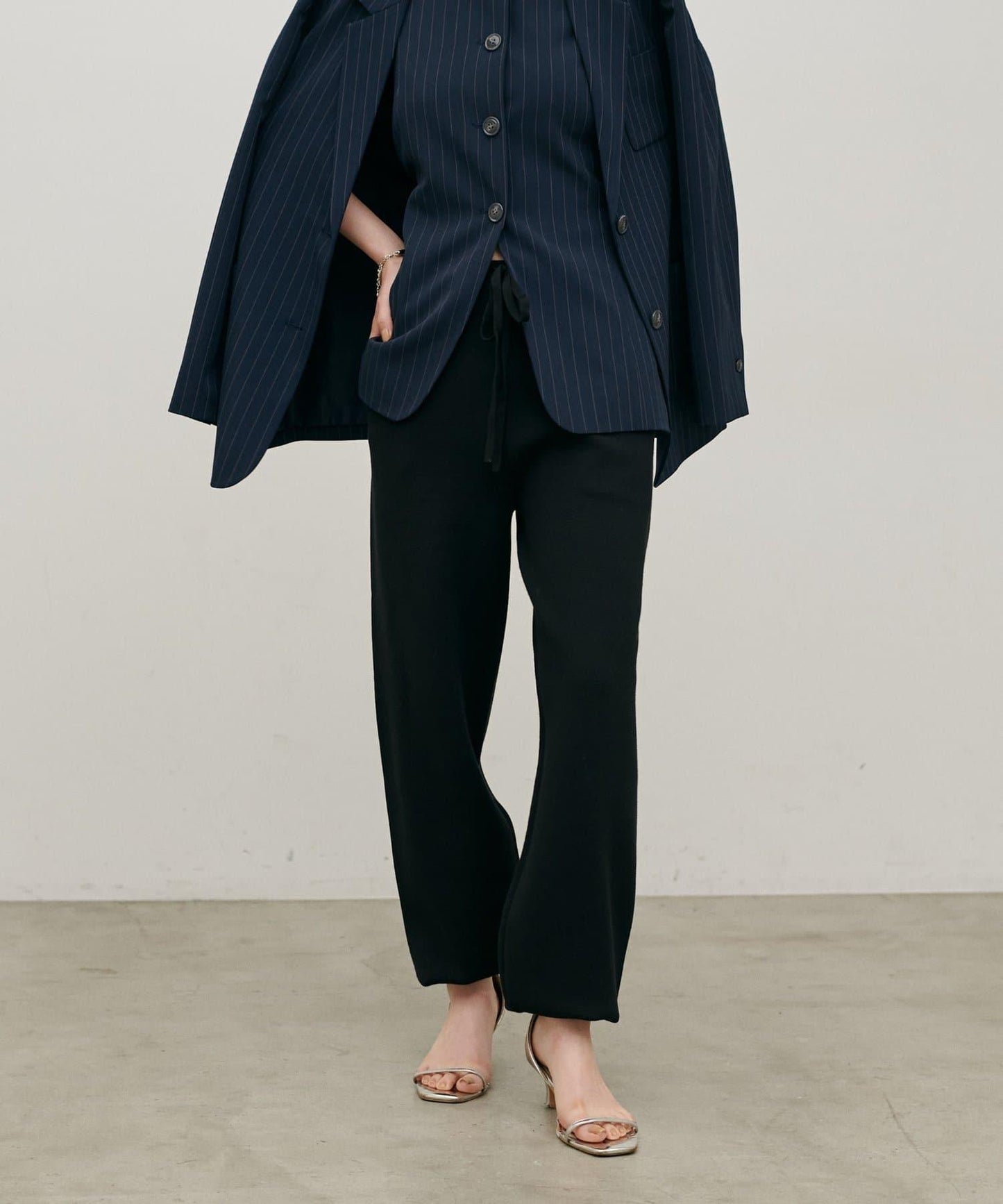 米蘭羅紋針織束腳褲