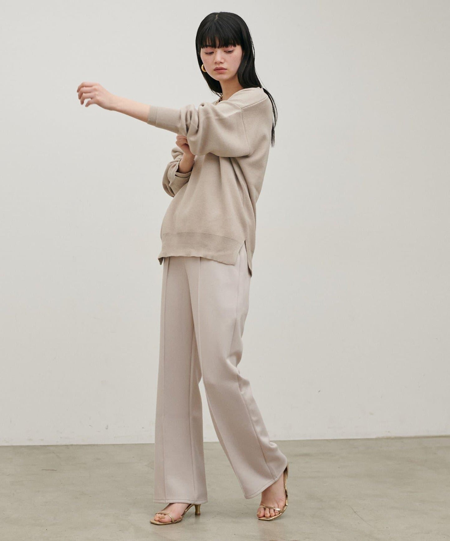 LARUTA 複合面料 微喇 褲子