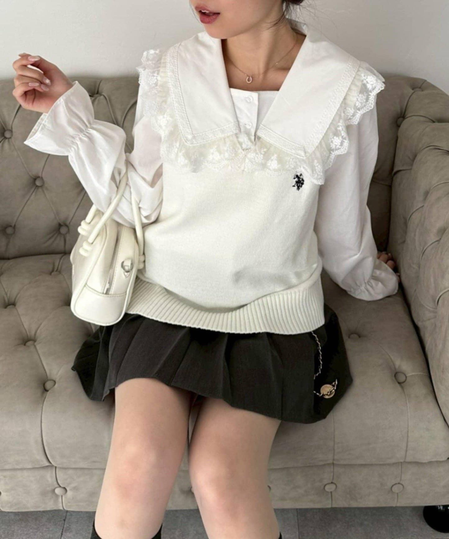 U.S. POLO ASSN. ×RMAF 學院風針織背心