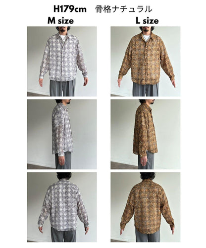 輕透提花全印花襯衫