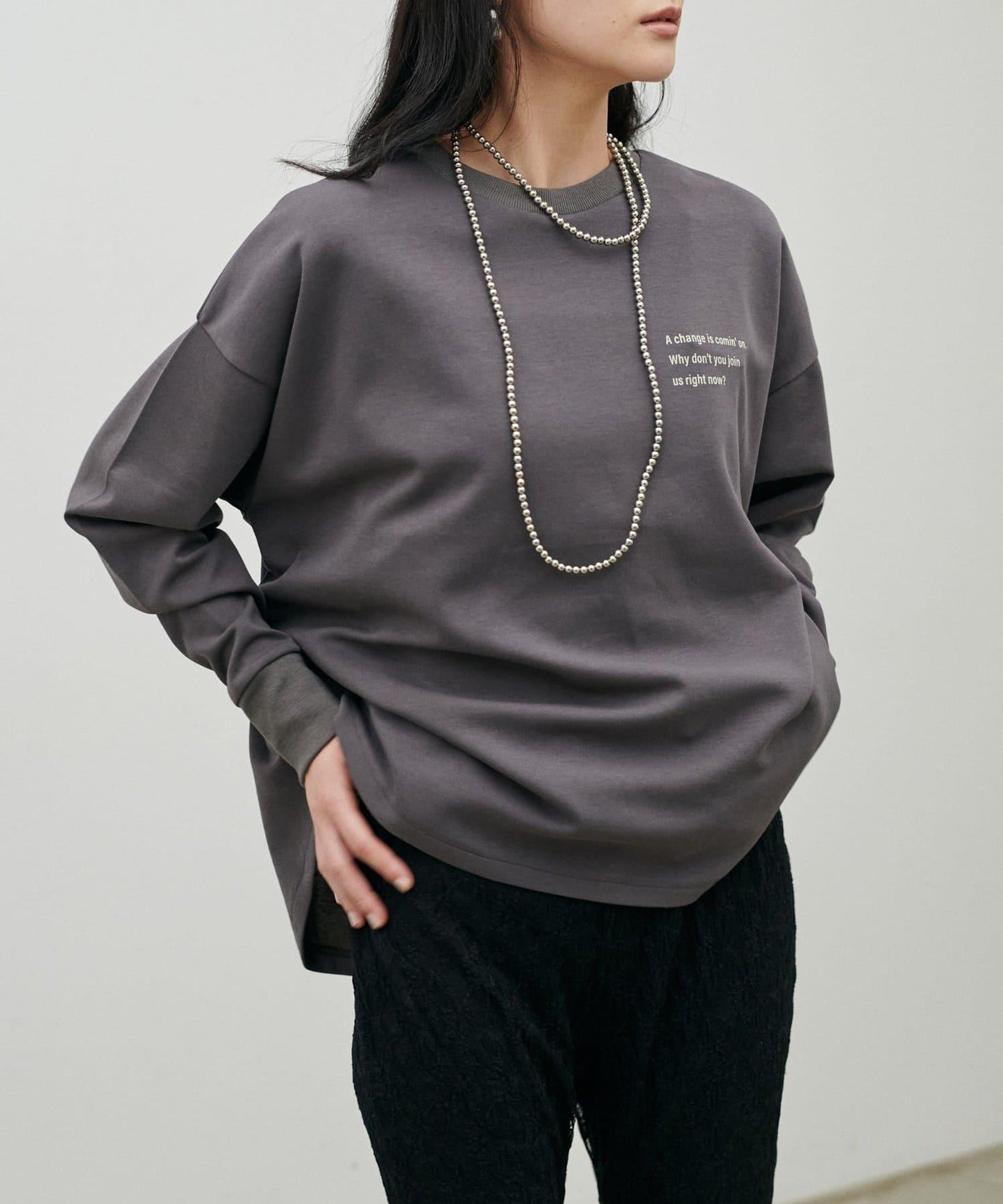 LARUTA 大LOGO設計 衛衣觸感 氣墊面料 套頭上衣