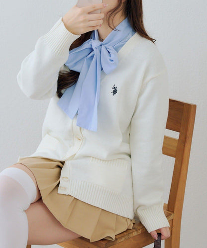 U.S. POLO ASSN. ×RMAF 學院風針織開衫