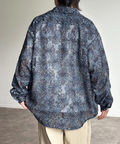 輕透提花全印花襯衫