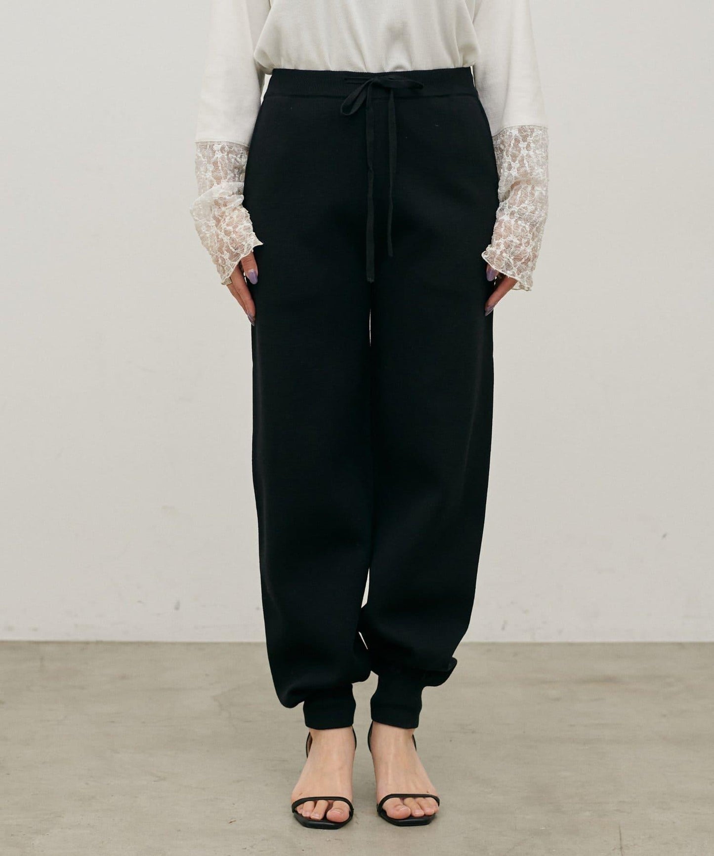 米蘭羅紋針織束腳褲