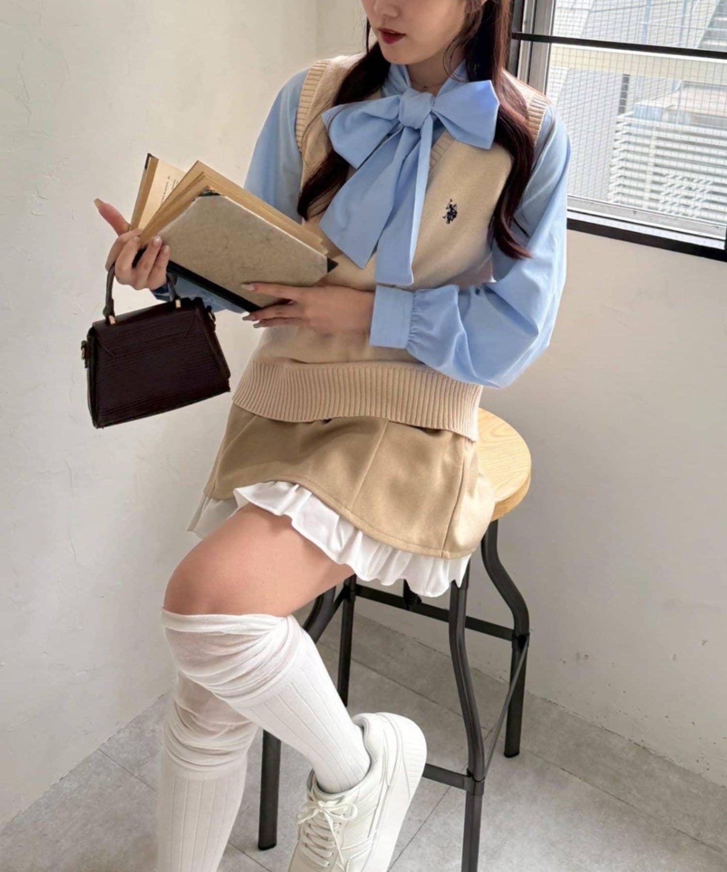 U.S. POLO ASSN. ×RMAF 學院風針織背心