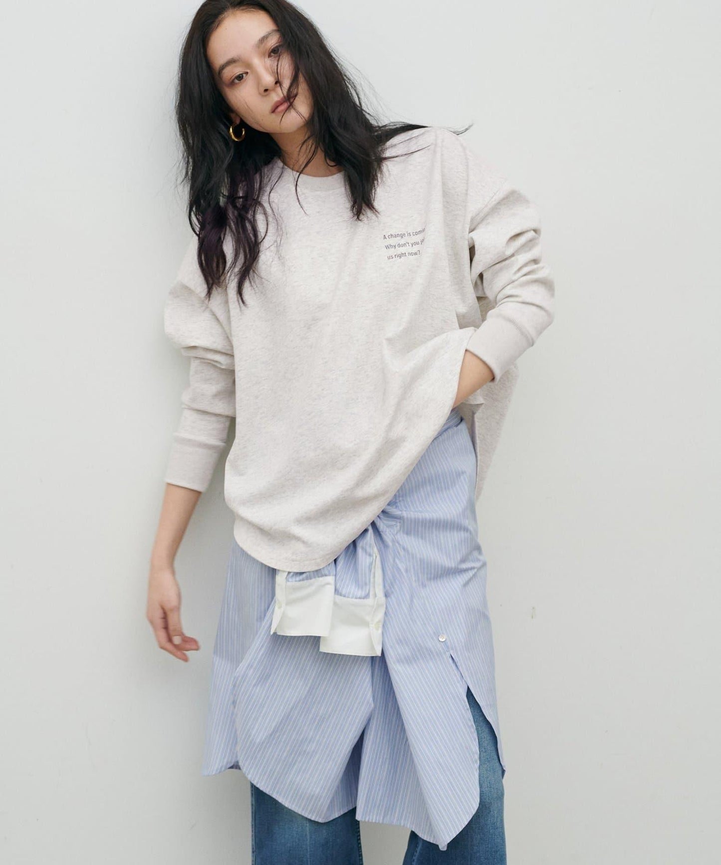 LARUTA 大LOGO設計 衛衣觸感 氣墊面料 套頭上衣