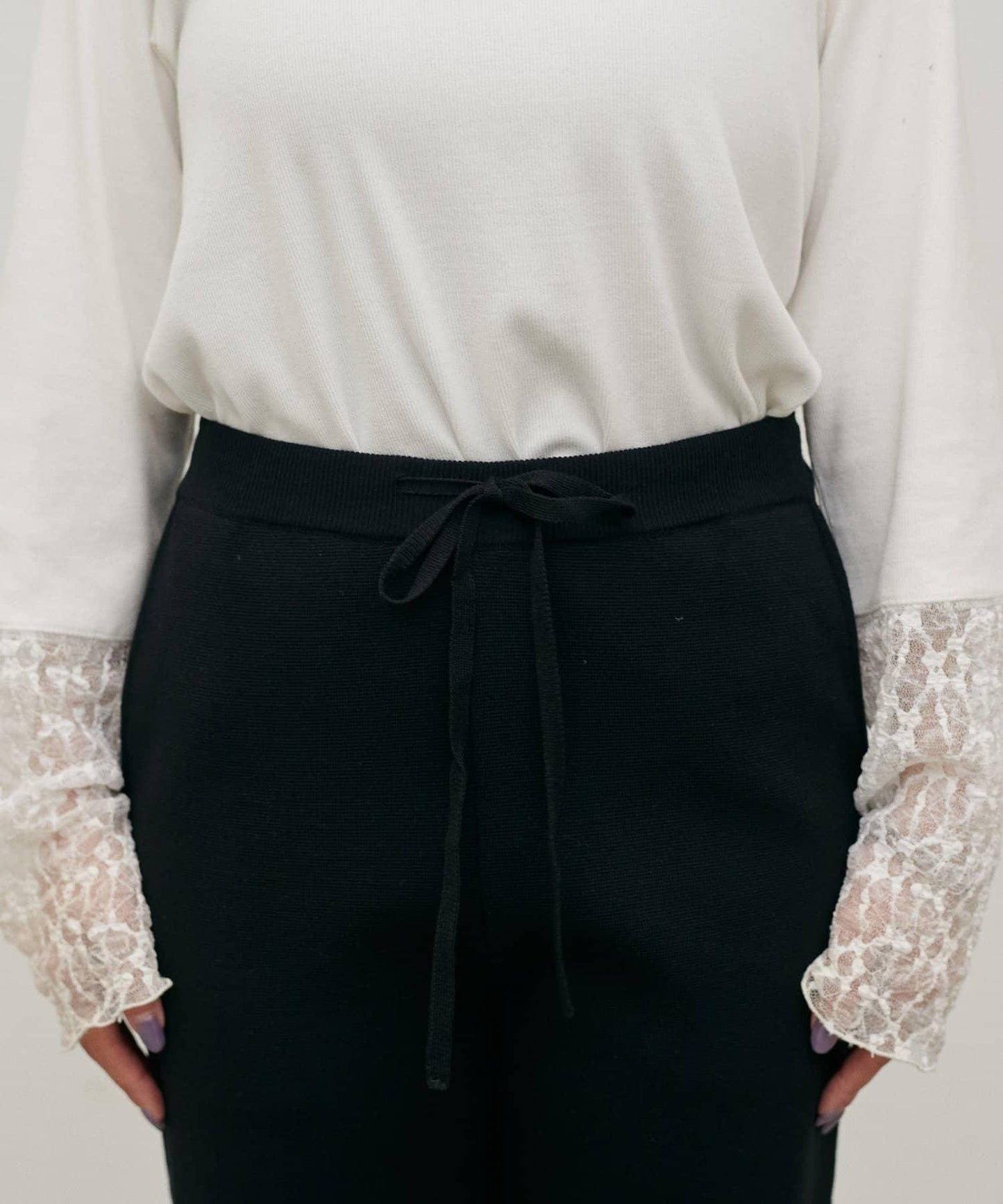 米蘭羅紋針織束腳褲