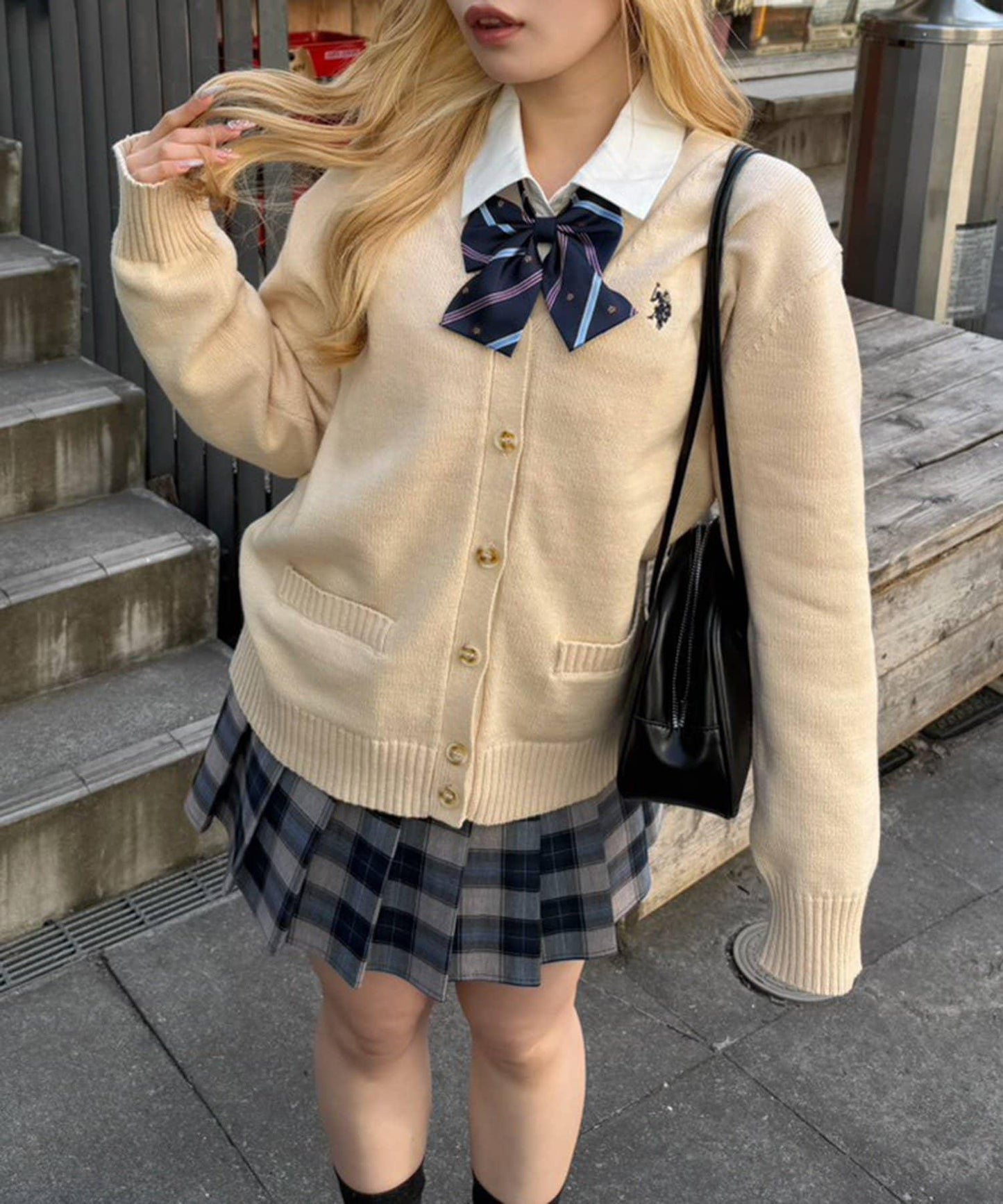 U.S. POLO ASSN. ×RMAF 學院風針織開衫