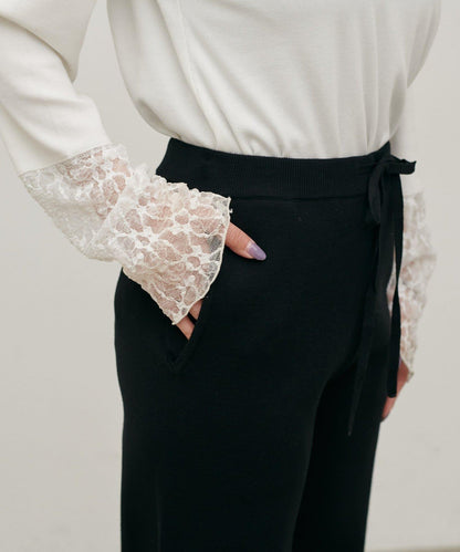 米蘭羅紋針織束腳褲