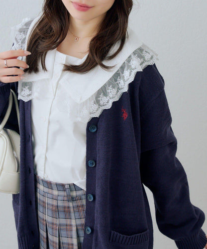 U.S. POLO ASSN. ×RMAF 學院風針織開衫