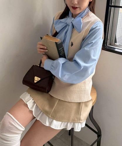 U.S. POLO ASSN. ×RMAF 學院風針織背心