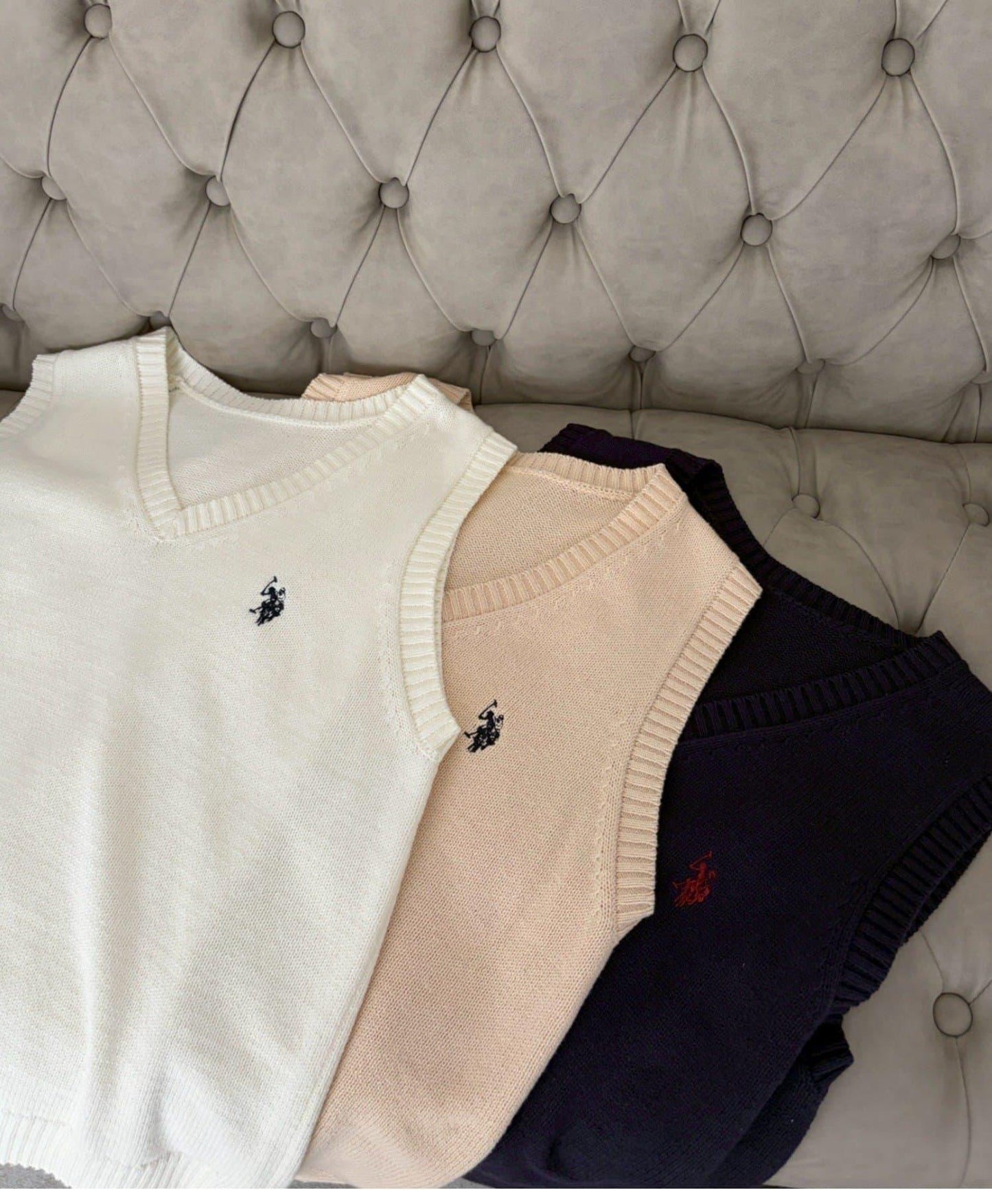 U.S. POLO ASSN. ×RMAF 學院風針織背心