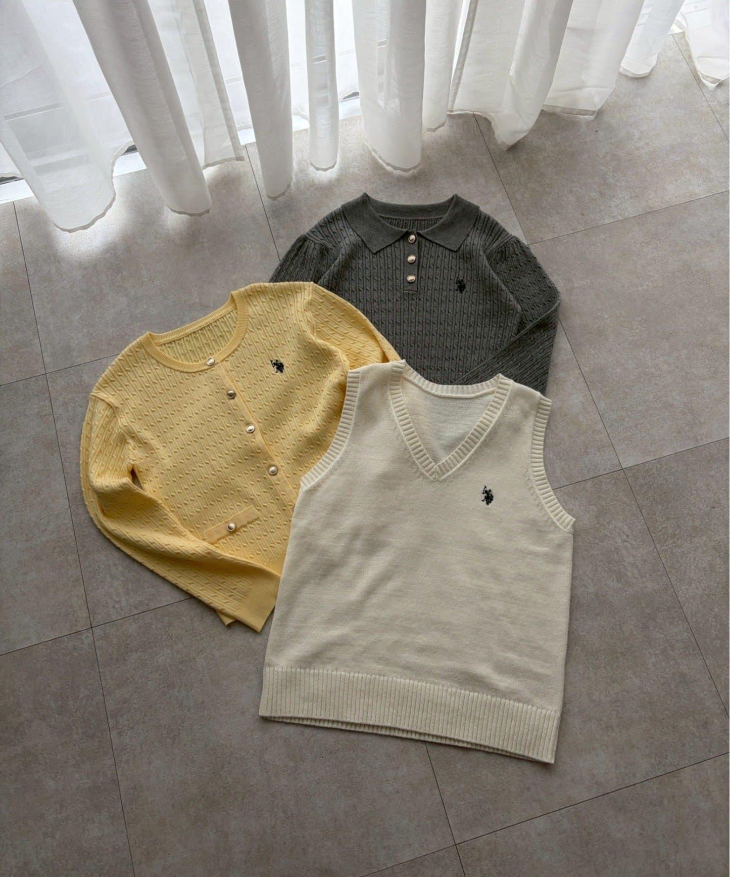 U.S. POLO ASSN. ×RMAF 學院風針織背心