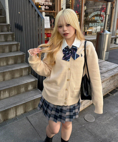 U.S. POLO ASSN. ×RMAF 學院風針織開衫