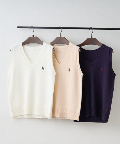 U.S. POLO ASSN. ×RMAF 學院風針織背心