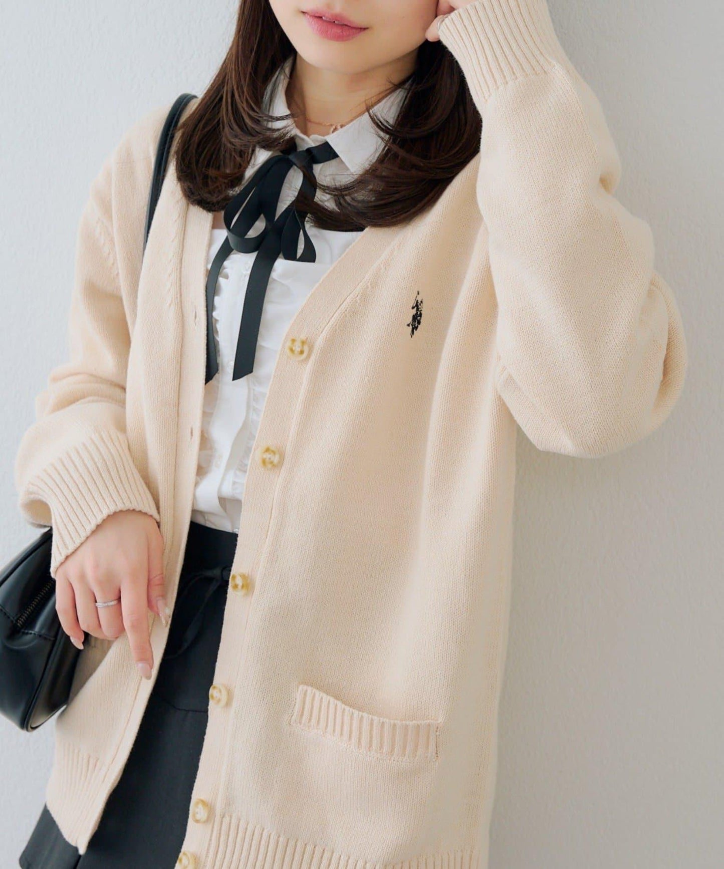 U.S. POLO ASSN. ×RMAF 學院風針織開衫