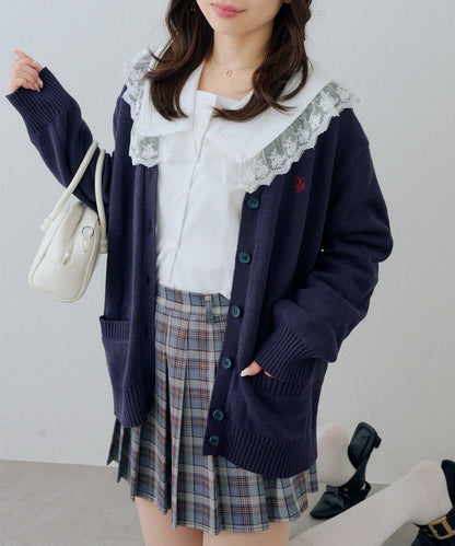 U.S. POLO ASSN. ×RMAF 學院風針織開衫