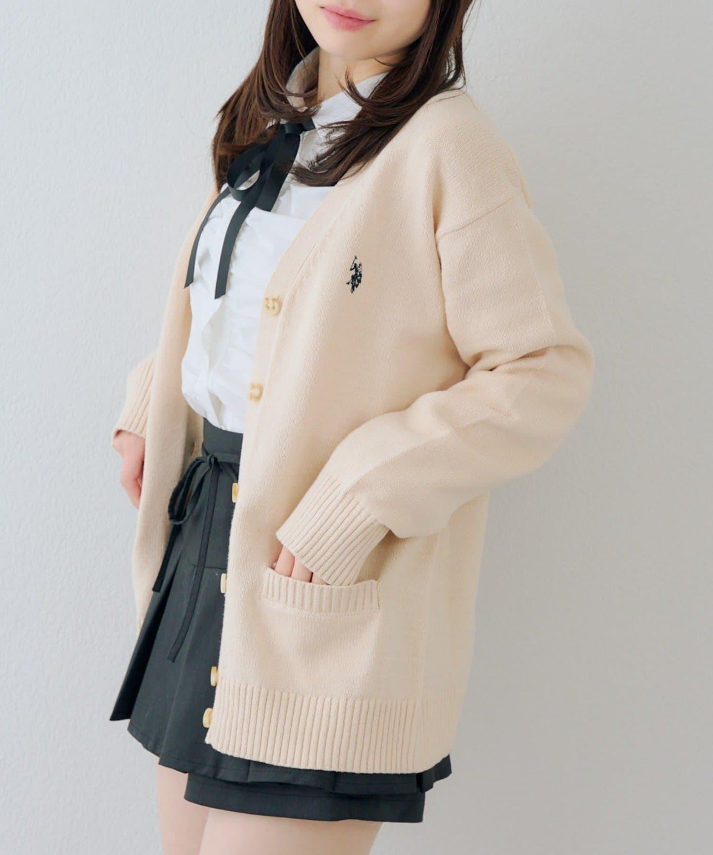 U.S. POLO ASSN. ×RMAF 學院風針織開衫