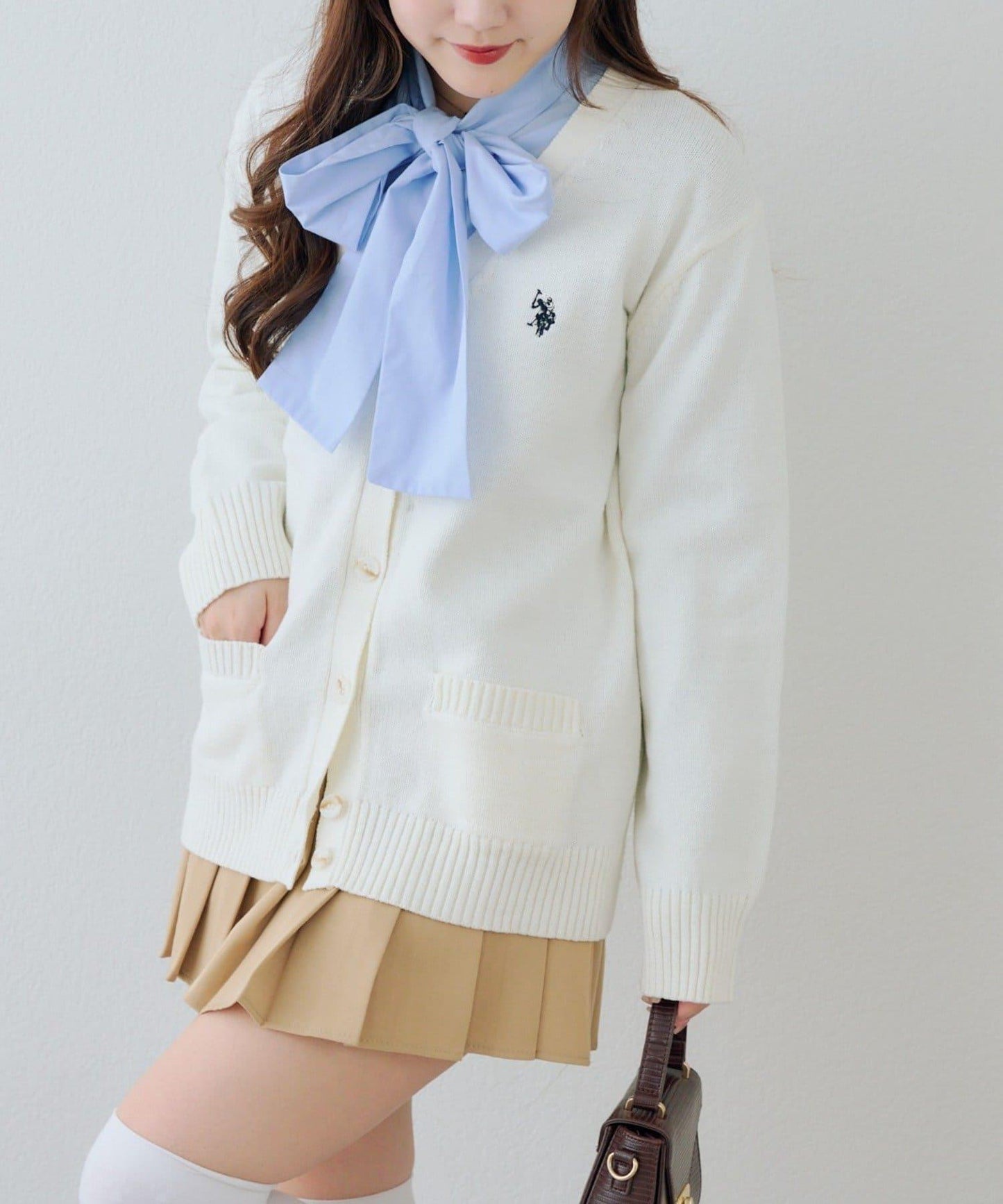 U.S. POLO ASSN. ×RMAF 學院風針織開衫