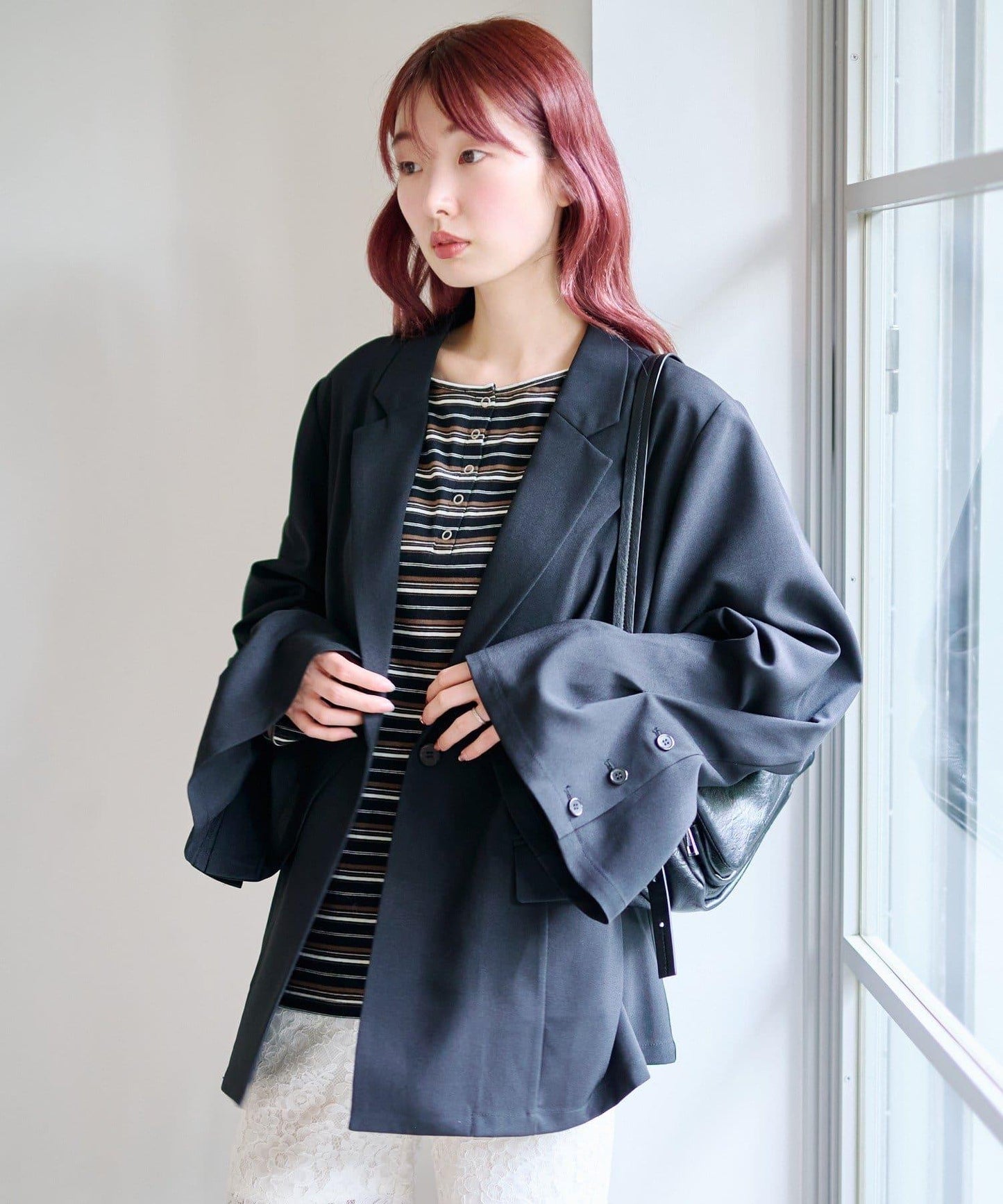 喇叭袖設計夾克