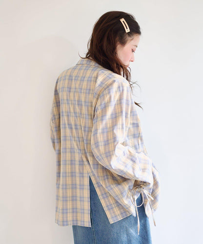 格紋條紋拼接夾克