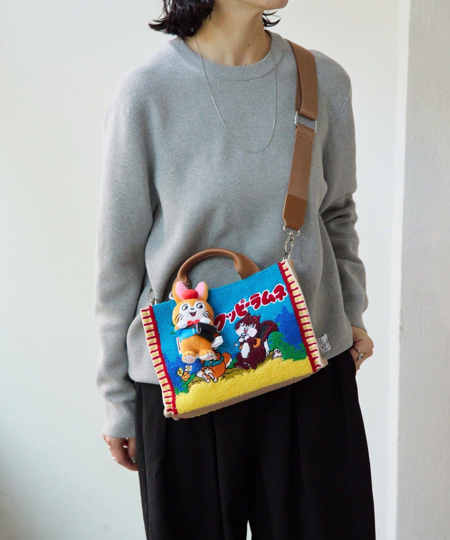 クッピーラムネ×ear 聯名棉質托特包 S尺寸