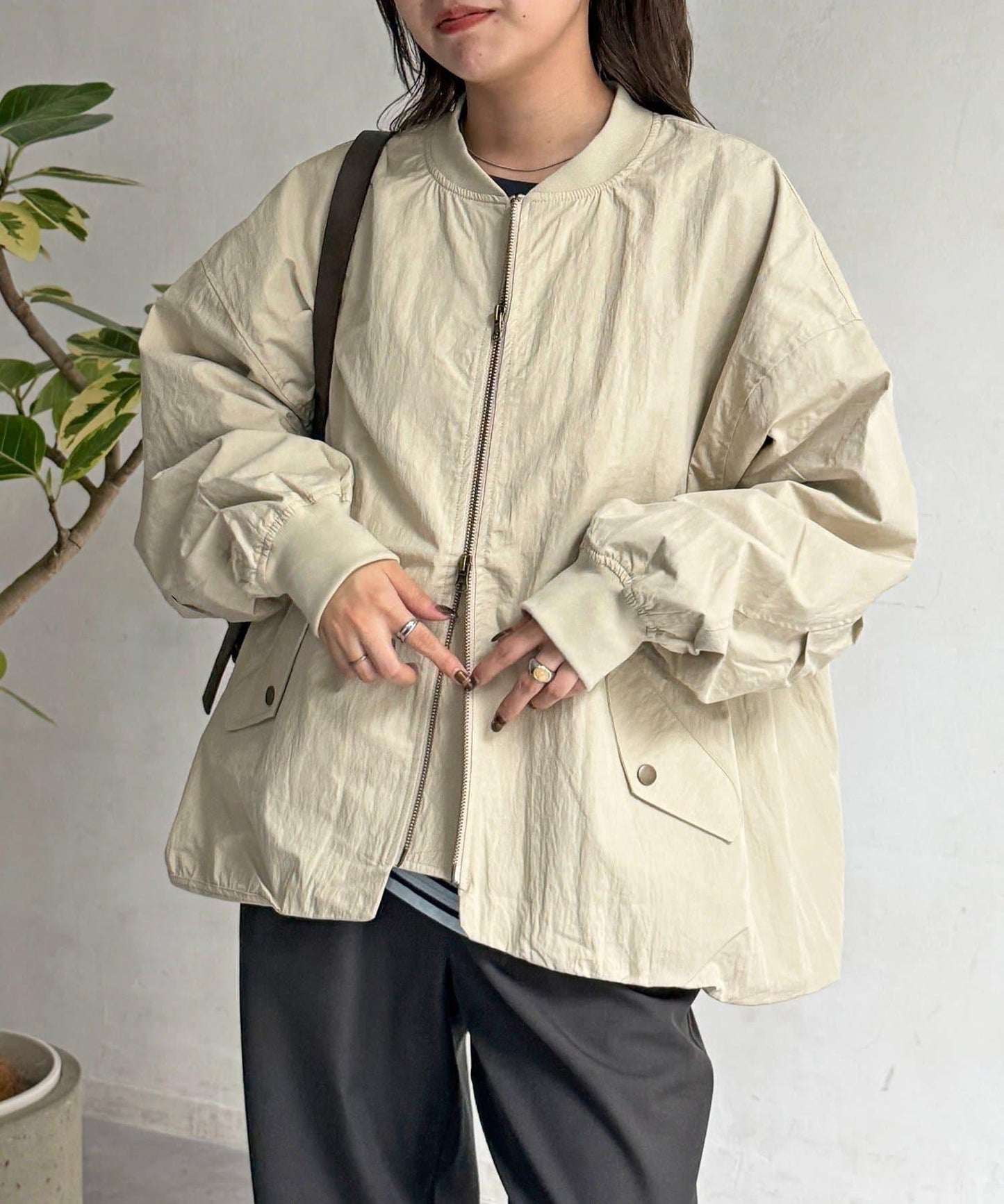 蓬鬆廓形 MA-1 飛行夾克