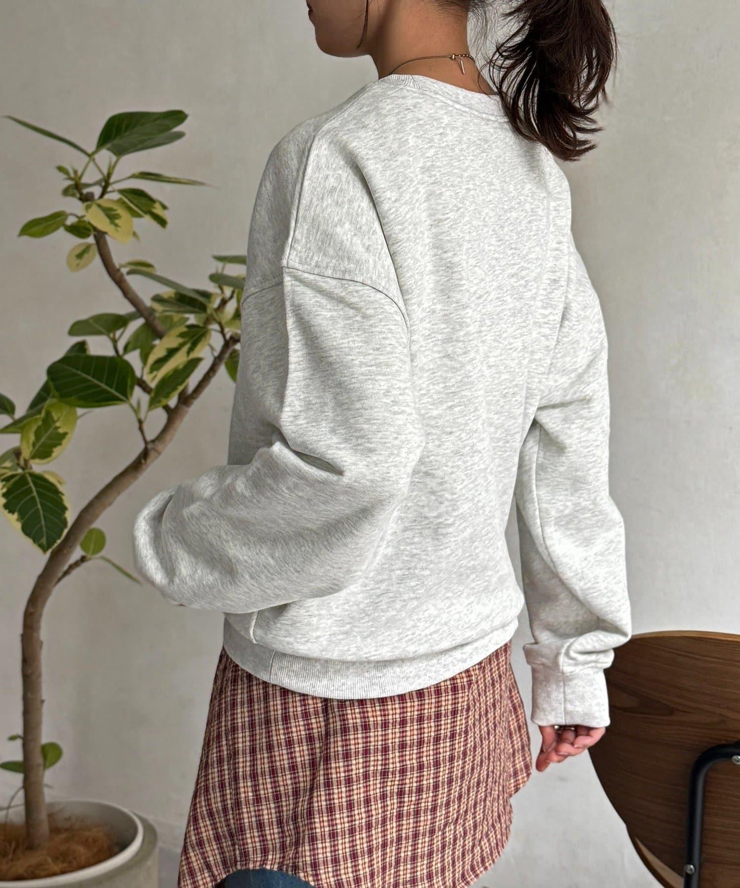 貓簇絨刺繡毛圈衛衣