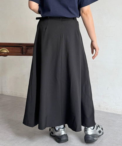 腰帶設計 百褶 半身裙