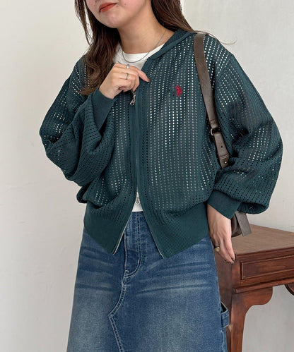 U.S. POLO ASSN. 網眼拉鍊連帽外套