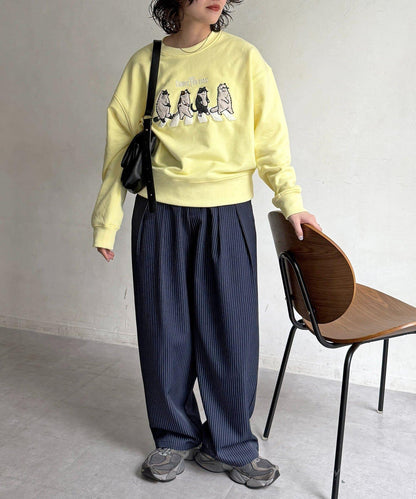 貓簇絨刺繡毛圈衛衣