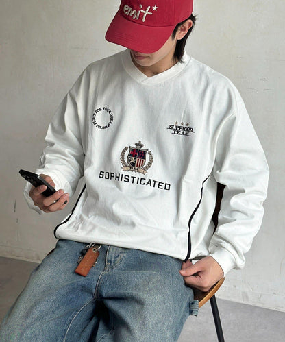 厚磅 遊戲圖案 長袖T恤