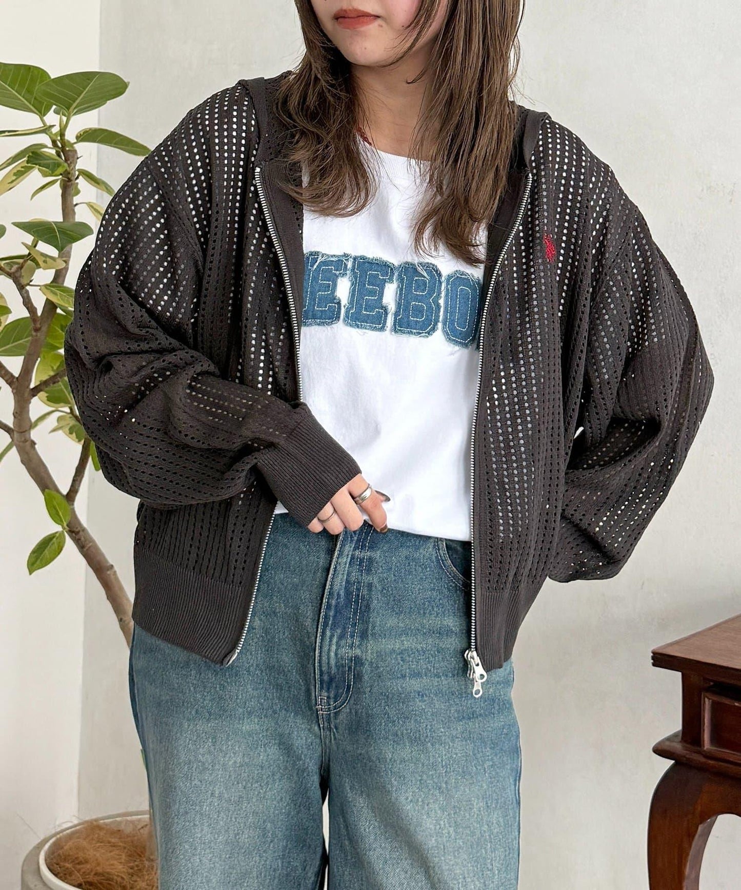 U.S. POLO ASSN. 網眼拉鍊連帽外套